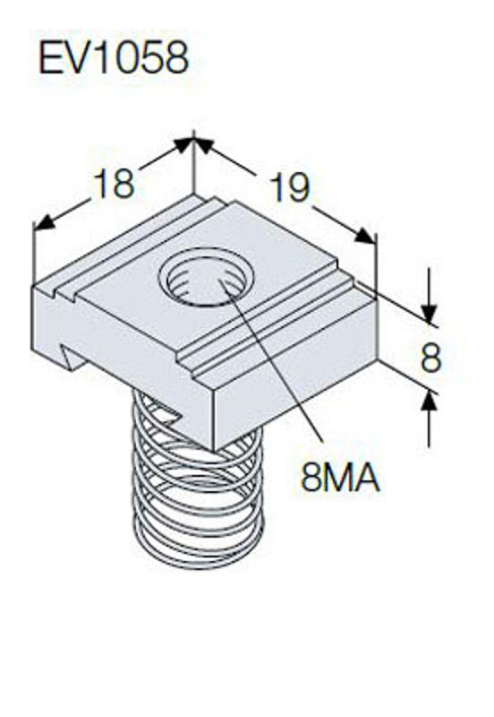 Гайка М8 для EV1050 (100шт) | EV1058 | ABB — ABB