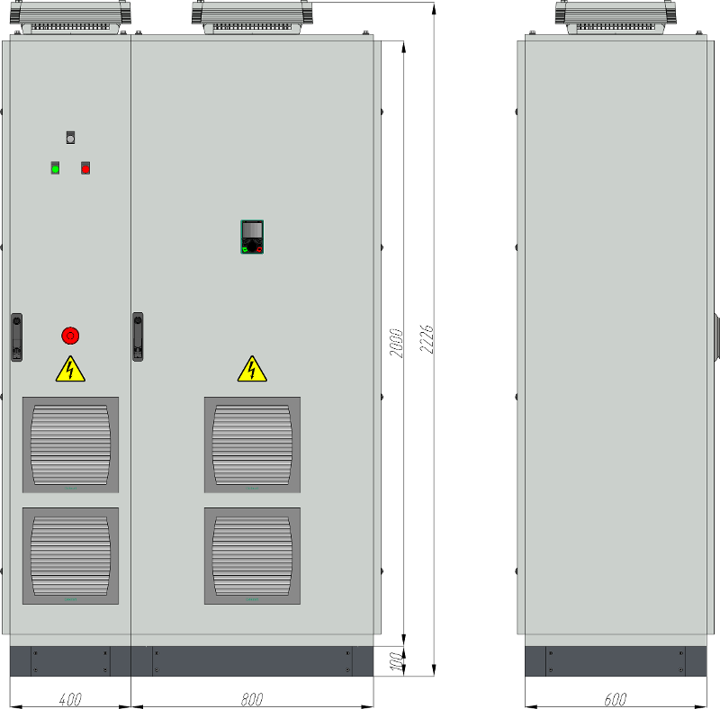 Шкаф управления SEC25ST6SAUT0400 / ПЧ STV630 CABINET 3Ф 400В 250/220 кВт — миниатюра 2