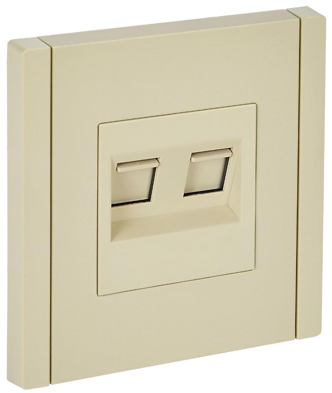 FORTE&PIANO Розетка комп. 2-ая RJ45 кат.5E FP433 ваниль | FP-K20-1-K10 | IEK — IEK (ИЭК)