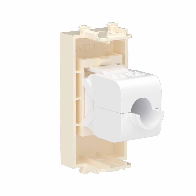 Компьютерная розетка RJ-45 без шторки модульная, кат.6А, Avanti, ванильная дымка, 1 модуль | 4405671 | DKC — миниатюра 3