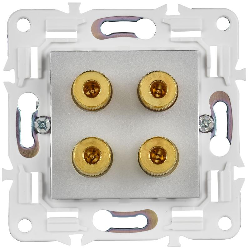 SKANDY Аудиорозетка 4-местная SK-A01S серебряный | SK-S40-K23 | IEK — миниатюра 2