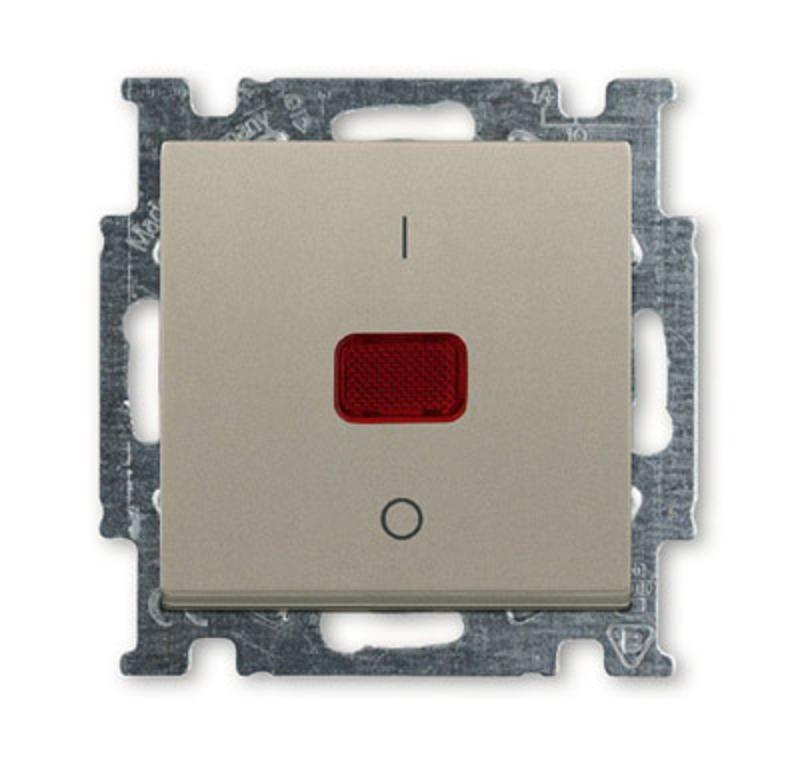 ABB Basic 55 Шампань Выключатель 1-клавишный 2-полюсный, 20A | 1020-0-0091  | 2CKA001020A0091 | ABB — ABB