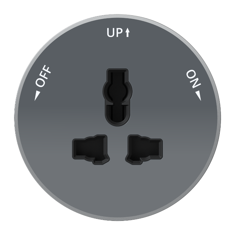 MultiTrack Графит Розетка универсальная круглая 13А/250В |MTK13002G| SE — Systeme Electric