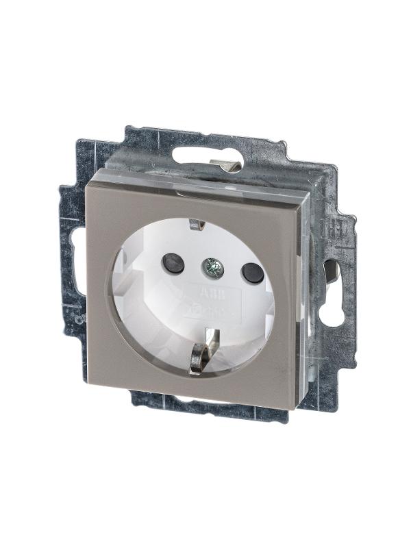 ABB Levit Кофе макиато / белый Розетка с з/к со шторками 16А | 5520H-A03457 18W | 2CHH203457A6018 | ABB — ABB