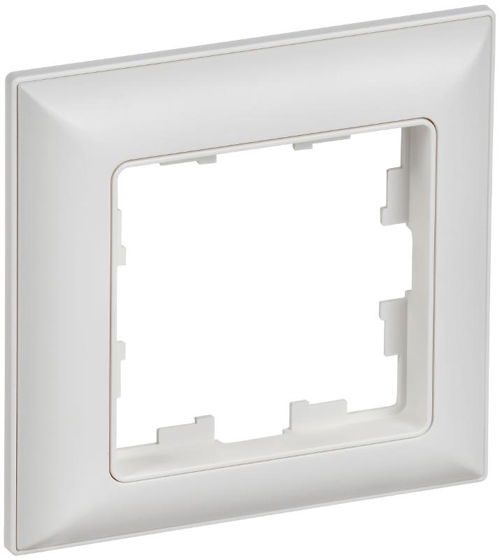 BRITE Рамка 1-местная РУ-1-БрАБ арктический белый/белый  | BR-M12-12-K91 | IEK — IEK (ИЭК)