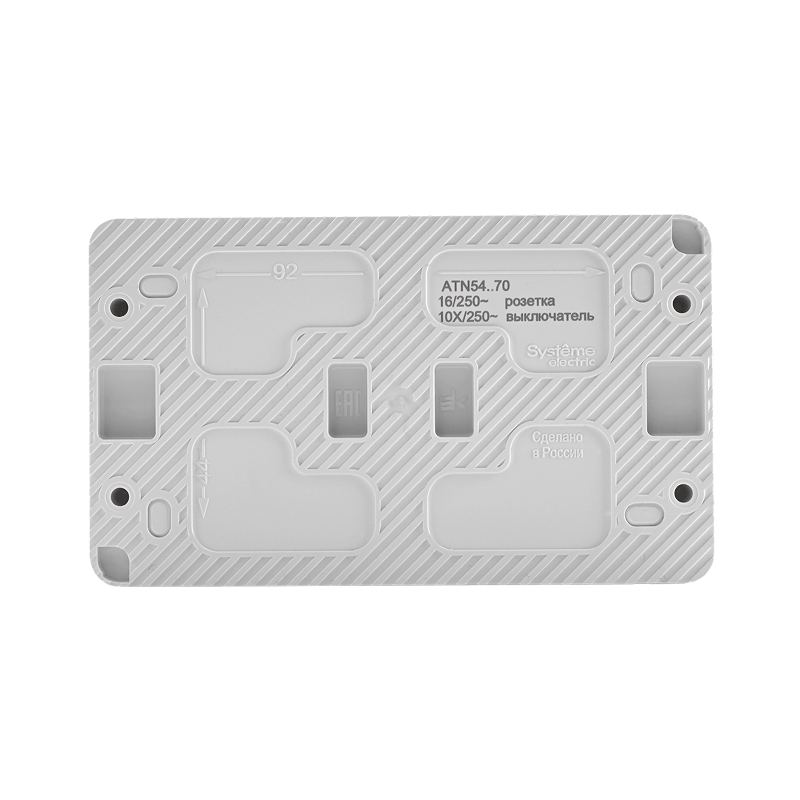 AtlasDesign Profi54 Белый О/У розеточный блок з/к со шт. 16А Выключатель.1-клав.10А | ATN540170 | SE — миниатюра 6