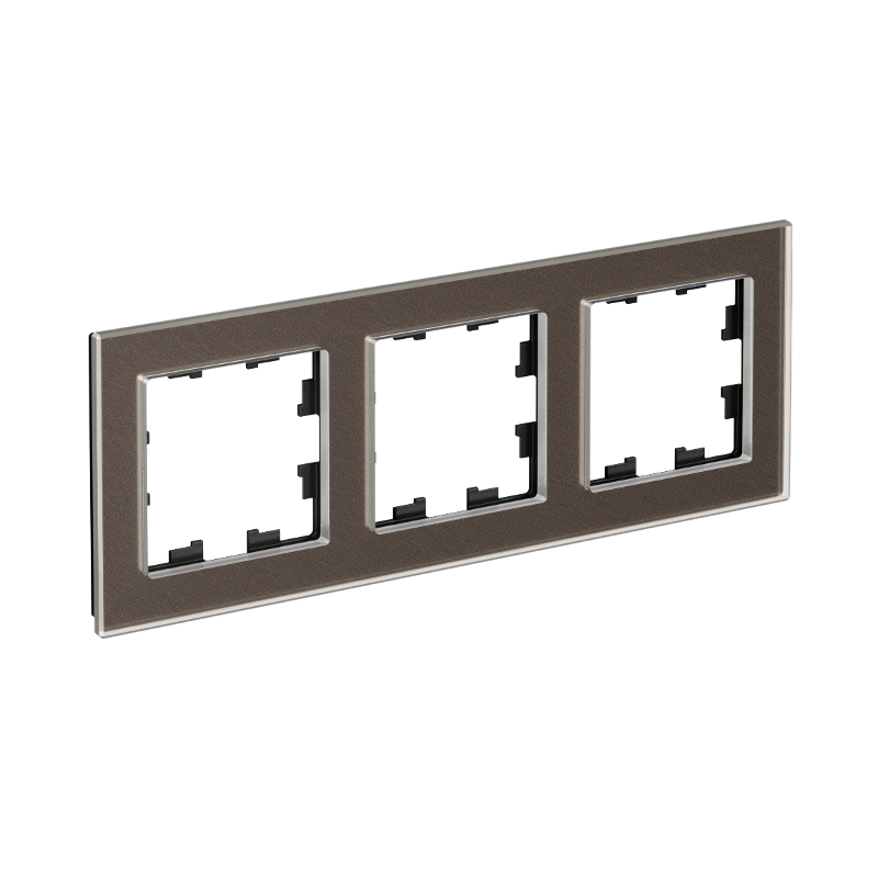 AtlasDesign Nature Мокко Рамка 3-ая, стекло  |ATN320603| SE — Systeme Electric