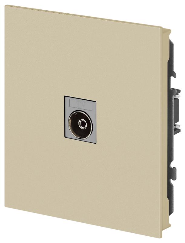 Розетка Arktik 16-3101-04 TV одиночная шампань | Б0070467 | ЭРА — миниатюра 3
