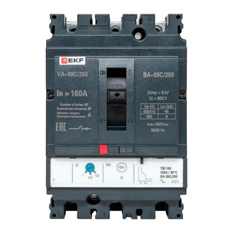 Выключатель автоматический ВА-99C 250/160А 3P 45кА EKF PROxima | mccb99C-250-160 | EKF — миниатюра 12