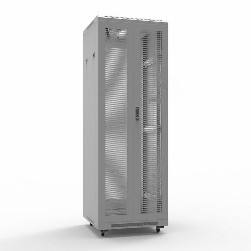 19" Напольный шкаф серии Standart 42U 600х600 мм, передняя и задняя распашные перфорированные двери, RAL7035 (состоит из 2 частей) | 04-2360 | REXANT — REXANT