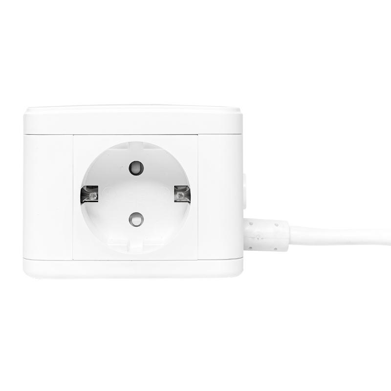 Удлинитель "Куб" 2 гнезда 3USB 2,4А+зарядное устройство 1,3 метра 1мм2 | UBA-CUB-3-WC | EKF — миниатюра 14