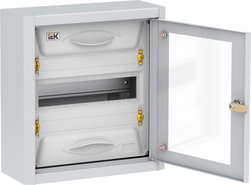 TITAN 5 Корпус металлический ЩРн-12 прозрачная дверь IP31 УХЛ3 (335х310х130мм) | MKM16-N-012-31-Z-U | IEK — фото 1 | Sento