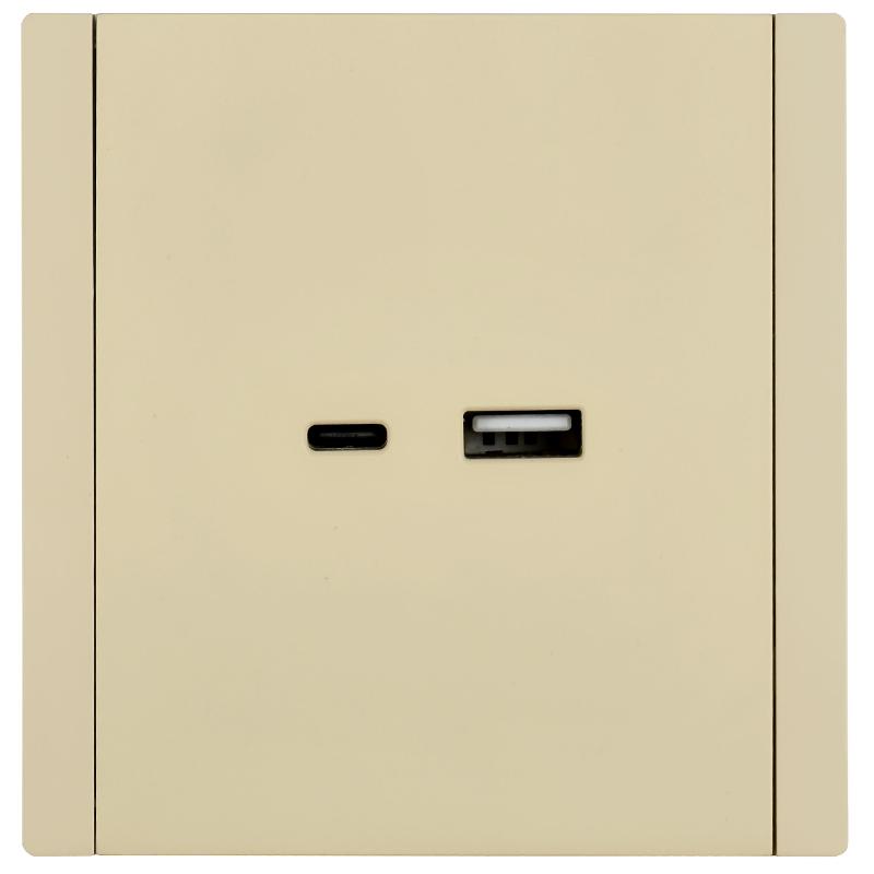 FORTE&PIANO Розетка USB A+C 18Вт FP451 ваниль | FP-U22-018-K10 | IEK — миниатюра 3