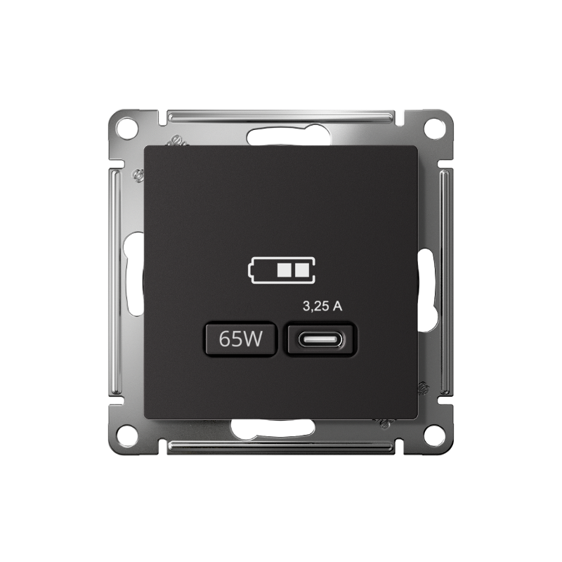 AtlasDesign Карбон USB Розетка тип-C 65W высокоскоростной заряд QC PD | ATN001027 | SE — миниатюра 2