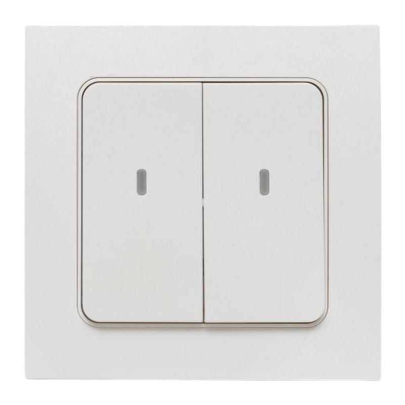 Умный беспроводной выключатель Стокгольм 2-кл. белый Zigbee  Сonnect|RCV-ST2-WS-ZB|EKF — EKF