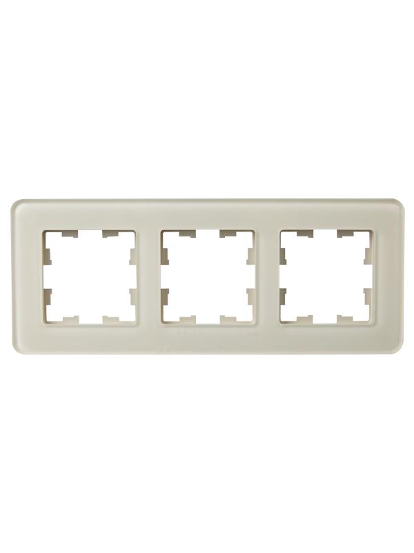 BRITE Рамка 3-ая РУ-3-2-Бр стекло песчаный RE | BR-M32-G-41-K98 | IEK — миниатюра 2