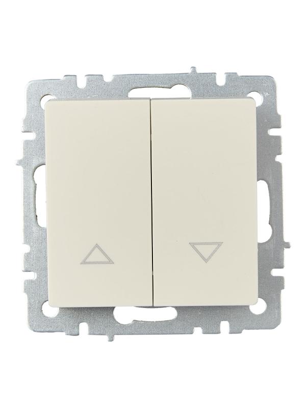 BRITE Выключатель жалюзи 10А ВС10-1-5-БрКр бежевый  | BR-V15-0-10-K10 | IEK — миниатюра 2