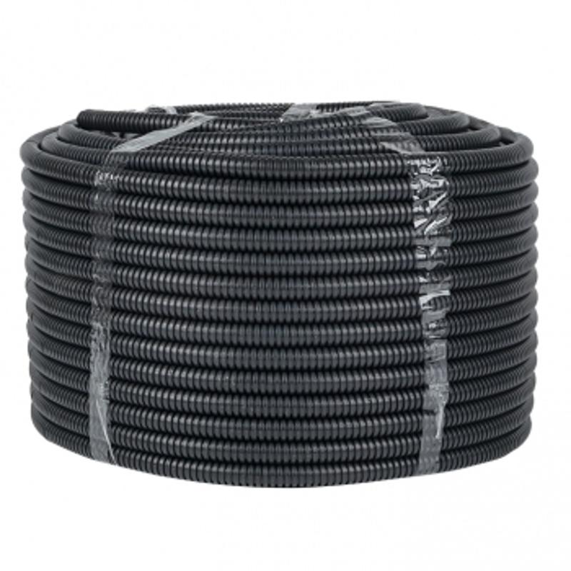 Труба гофр. ПНД Plast с зондом d25мм (50м.) черная PROxima | tpnd-25-50m | EKF — EKF