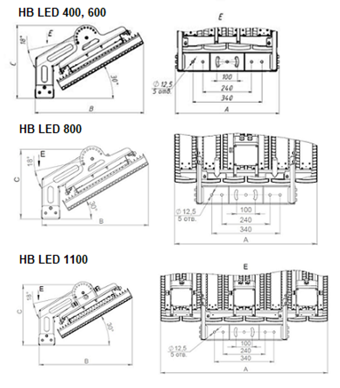 Светильник светодиодный HB LED 800 D30 HFD 5000K G2 | 1224004180 | Световые Технологии — миниатюра 3