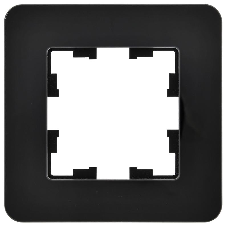 BRITE Рамка 1-ая РУ-1-2-Бр стекло черный RE | BR-M12-G-41-K02 | IEK — миниатюра 2