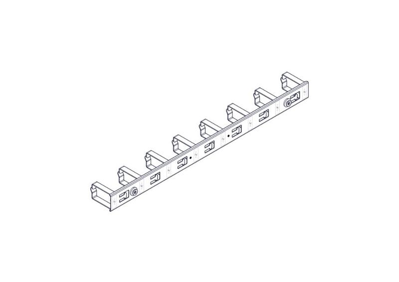 Вертикальный кабельный организатор Uniprom, 2x8 колец, черный | UT8442 | SE — Systeme Electric