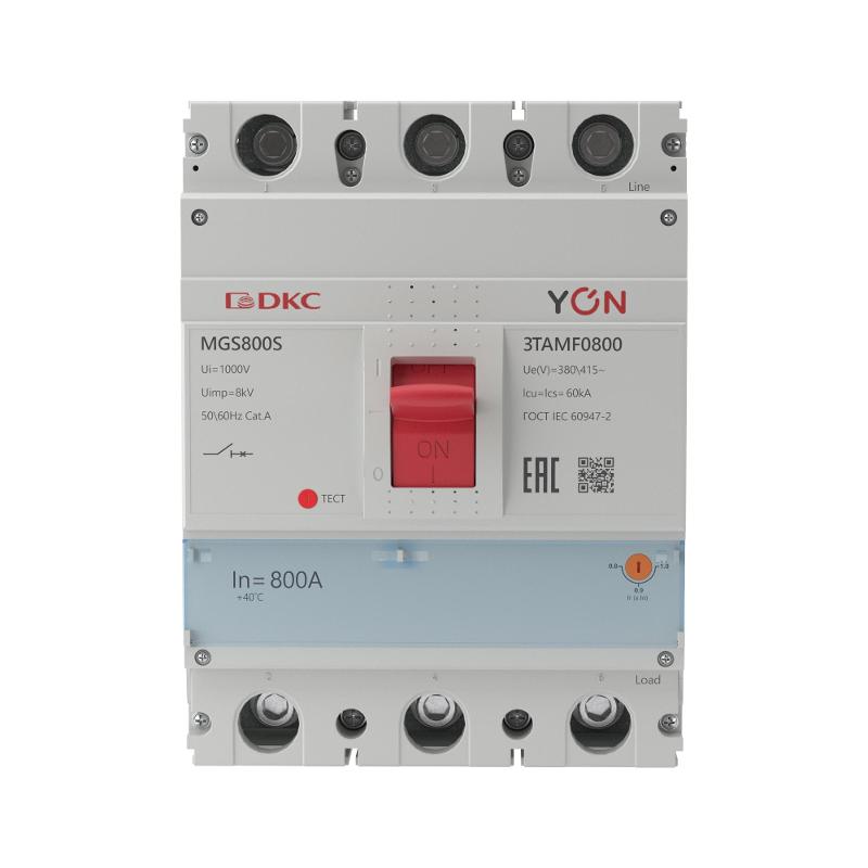 Авт. выкл. YON MGS800 3P 640-800A 60kA | MGS800S-3TAMF0800 | DKC — миниатюра 2