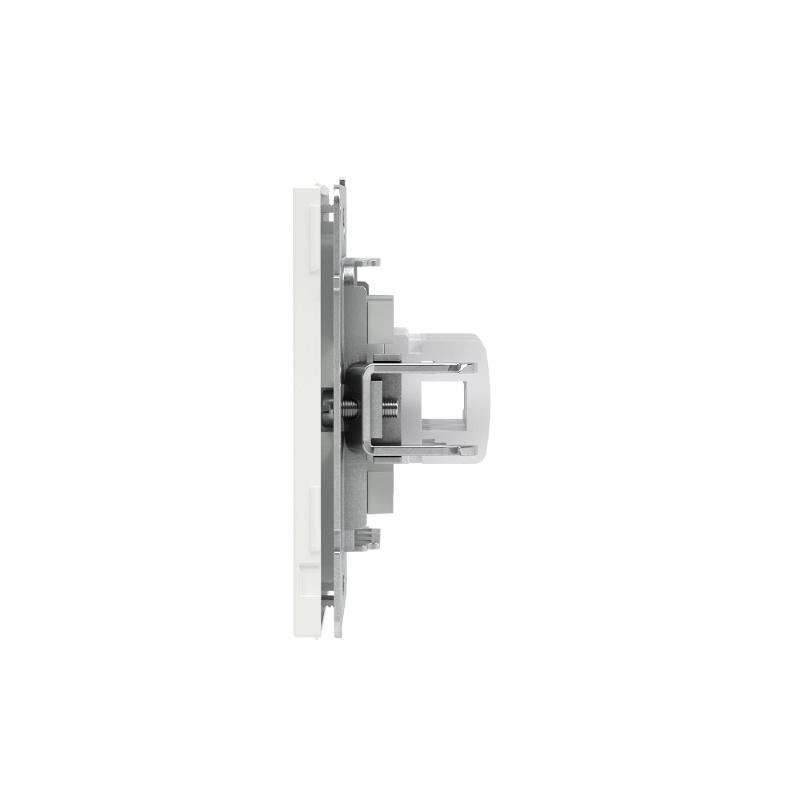 Компьютерная розетка RJ-45 без шторки, кат.5е двойная, KANT, белая магнолия | 7000664 | DKC — миниатюра 4