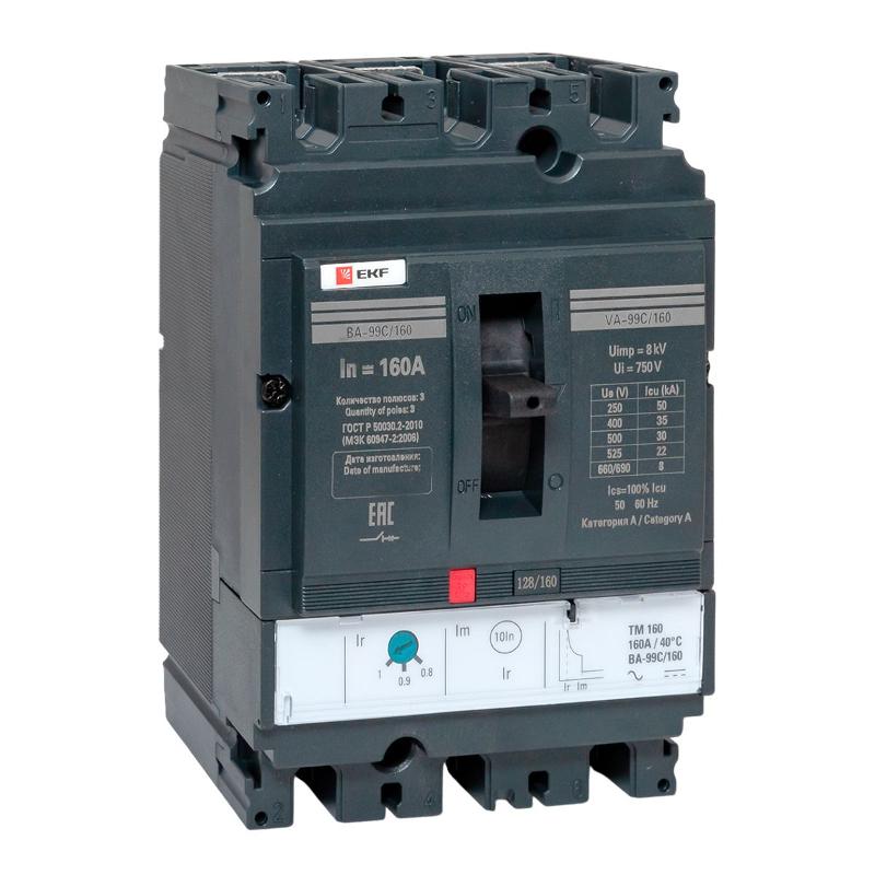 Выключатель автоматический ВА-99C (Compact NS) 160/160А 3P 36кА EKF PROxima | mccb99C-160-160 | EKF — EKF