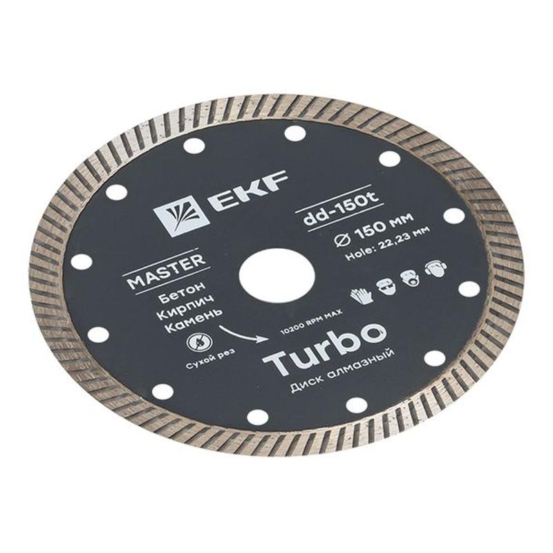 Диск алмазный Turbo (150х22.23 мм) Master | dd-150t | EKF — миниатюра 11