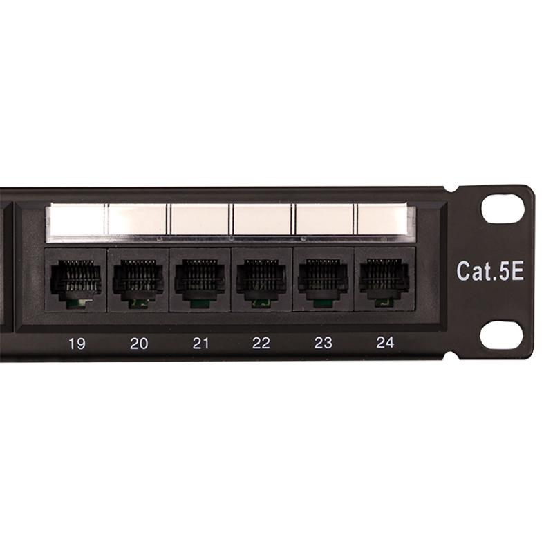 Патч-панель TERACOM PRO 19'' Cat.5E 1U неэкранированная UTP 24 порта RJ-45 Dual IDC | TRP-PPNL-5EUTP-1U24 | EKF — миниатюра 5