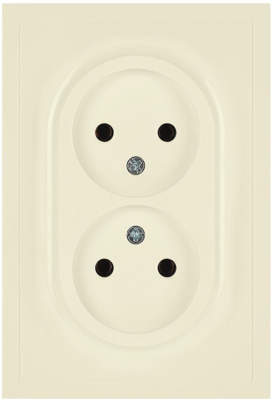 Розетка Galaxy 15-2107-02 без заземления двойная 2X2P 16А-250В IP20 слоновая кость | Б0071698 | ЭРА — ЭРА (Энергия света)