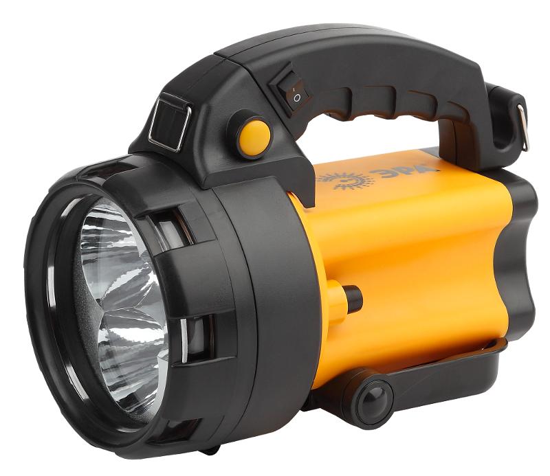 Фонарь прожекторный  PA-604  АЛЬФА 3x1Вт LED SMD, литий 3Ач, сигнал.св., ЗУ 220V+12V, карт] | Б0031035 | ЭРА — миниатюра 1