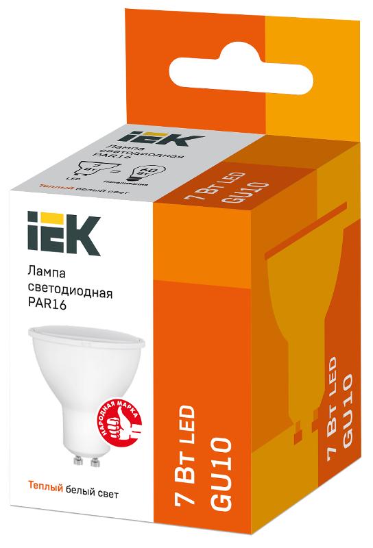 Лампа светодиодная LED 7Вт GU10 220В 3000К PAR16 софит | LLE-PAR16-7-230-30-GU10 | IEK — миниатюра 3