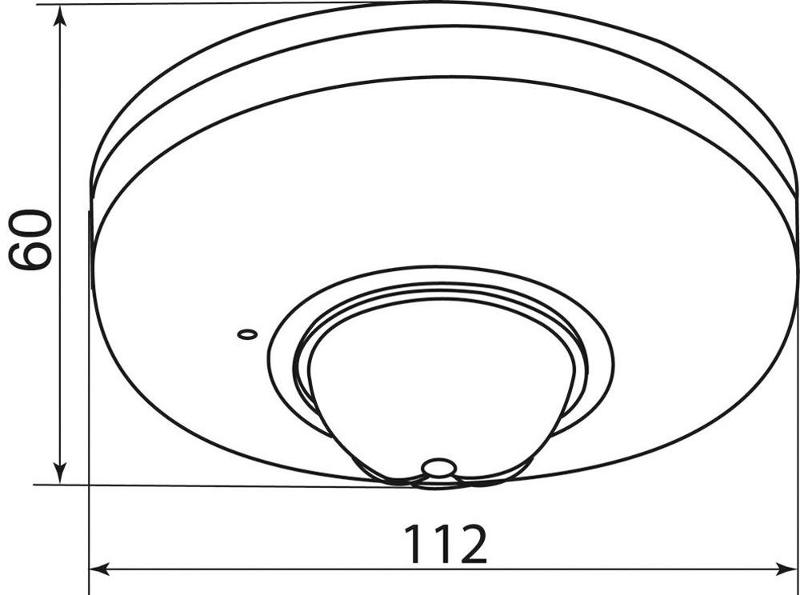 Датчик движения и освещенности SEN5/LX20B 230V 1200W 6m 120°(гориз.) 360°(верт.) потол. белый | 22006 | FERON — миниатюра 2