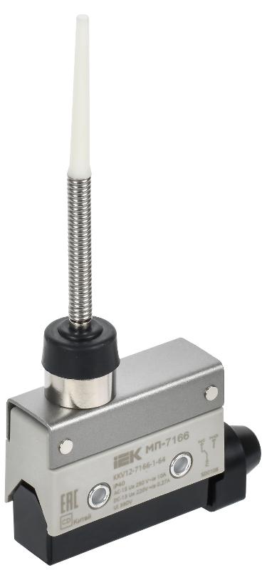 Микровыключатель концевой МП-7166 пруж. стрерж. с диэл. IP40 | KKV12-7166-1-64 | IEK — IEK (ИЭК)