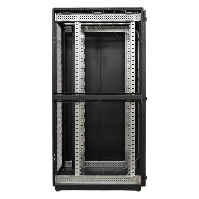 Шкаф напольный 19" TERACOM PRO 42U600х1000 мм двери перфорированная сзамком-ручкой и перфорированная чёрный | TRP-NTC-4261-65B | EKF — миниатюра 8