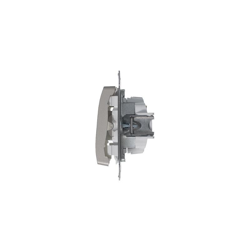 Glossa Платина Переключатель 1-клавишный, сх.6,10AX | GSL001261 | SE — миниатюра 5