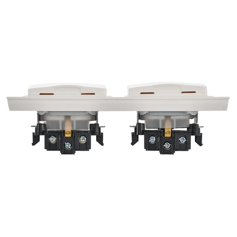 BRITE Розетка с крышкой 16А IP44 РСбш10-3-44-БрБ белый в сб 2шт | BR-R16-16-44-2-K01-F-PRO | IEK — миниатюра 5