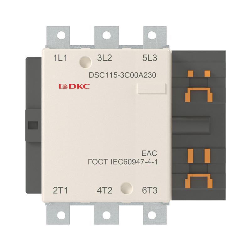 Магнитный контактор DSC115-3C00A230115А 55кВт (AC3) кат 220В AC | DSC115-3C00A230 | DKC — миниатюра 2