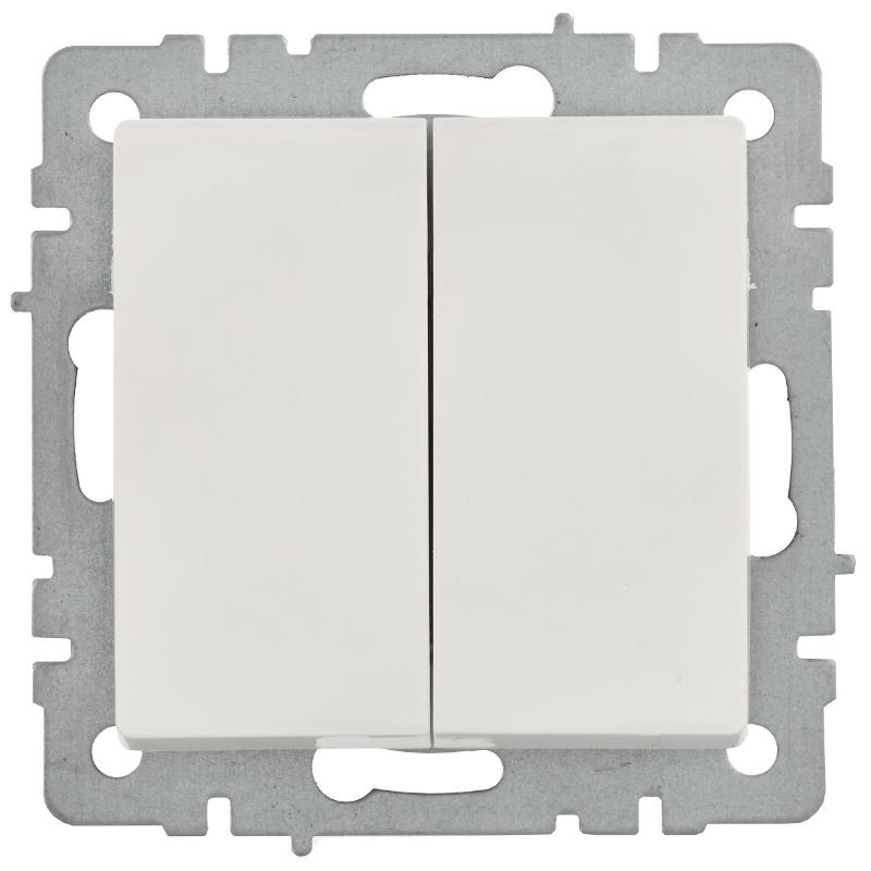 BRITE Выключатель 2-клавишный 10А ВС10-2-0-БрБ белый | BR-V20-0-10-K01-PRO | IEK — миниатюра 2
