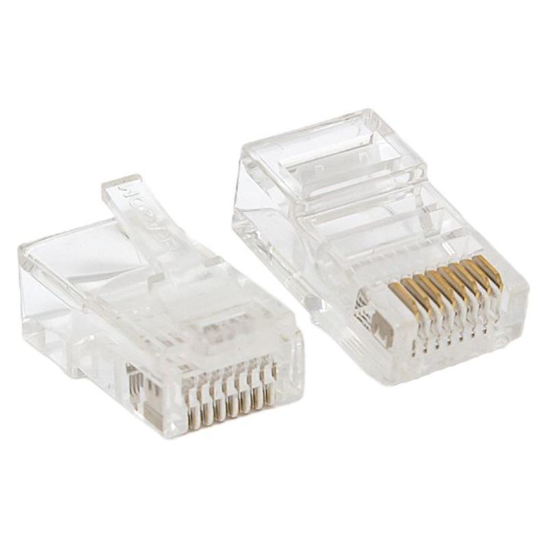 Коннектор RJ-45 TERACOM неэкранированный 8P8C Cat.5E универсальный (упак.50шт) | TRC-PLUG-5EUTP-50 | EKF — EKF