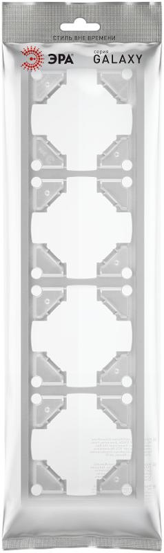 Рамка для розеток и выключателей Galaxy 15-5004-03 на 4 поста алюминий | Б0070866 | ЭРА — миниатюра 3