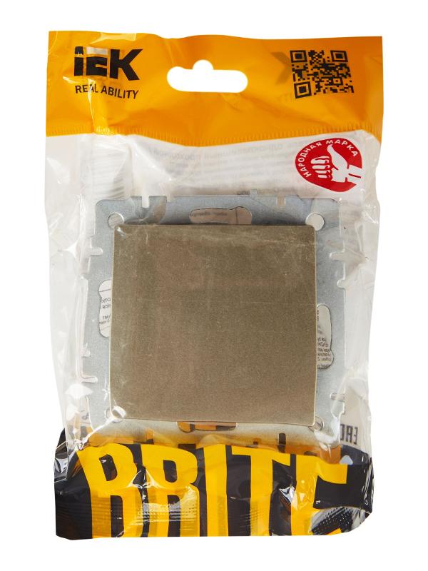 BRITE Выключатель 1-клавишный проходной 10А ВС10-1-6-БрШ шампань | BR-V12-0-10-K37 | IEK — миниатюра 6