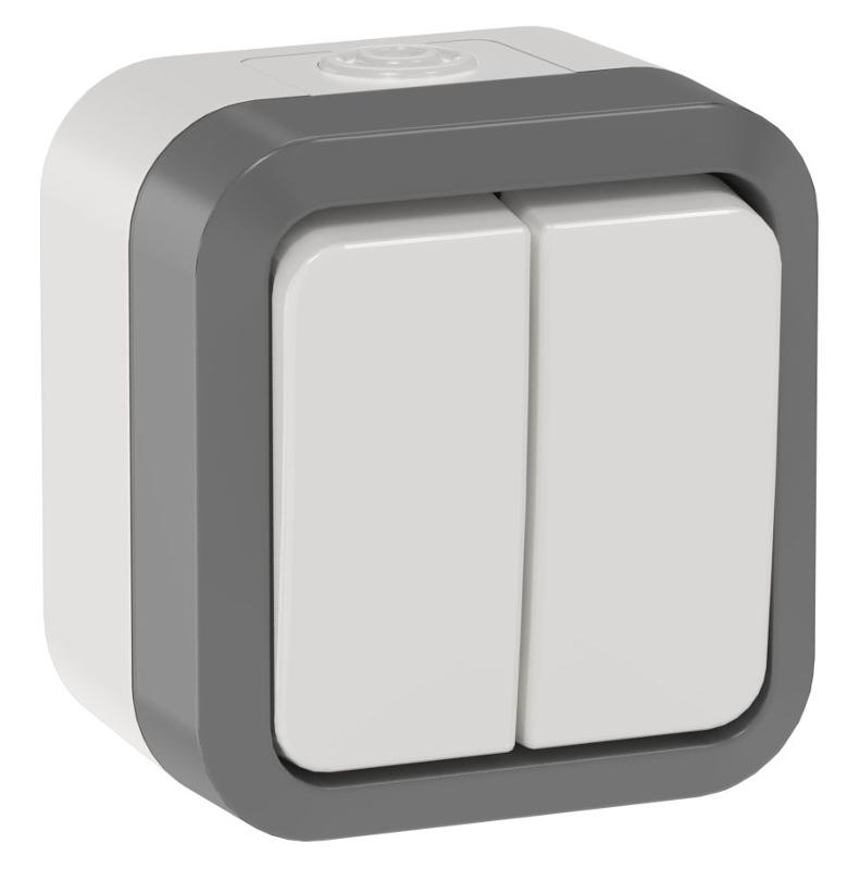 TORS Выключ. двухкл. прох. 10А IP55 TS225 сер-бел | TS-V22-0-10-55-K41 | IEK — IEK (ИЭК)
