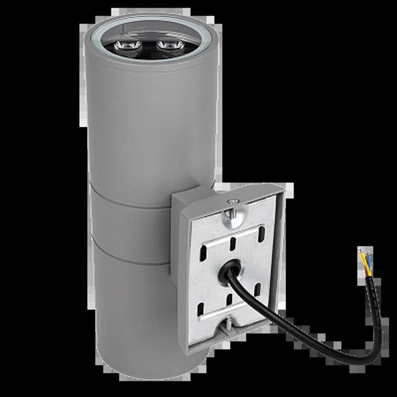 Светильник светодиодный архитектурный ДБУ PWL-26090/30D 2x5w 6500K GR IP65 фасадный | .1018601B | JAZZWAY — миниатюра 6