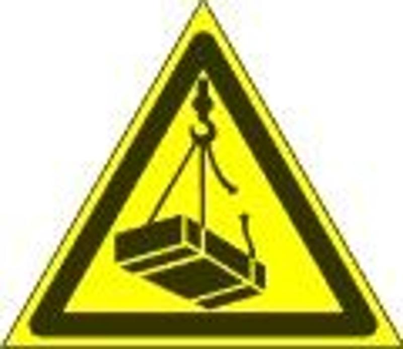Знак наклейка W06 "Опасно. Возможно падение груза" (200х200х200) ГОСТ 12.4.026-2015  PROxima| an-w-06 | EKF — фото 1 | Sento