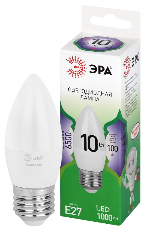 Лампа светодиодная  GREEN LINE LED B35-10W-865-E27 GL E27 10 Вт свеча холодный свет | Б0067125 | ЭРА — ЭРА (Энергия света)