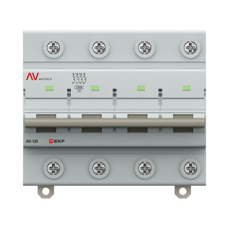 Выключатель автоматический AV-125 4P 63A (D) 10kA  AVERES |mcb125-4-63D-av| EKF — миниатюра 3