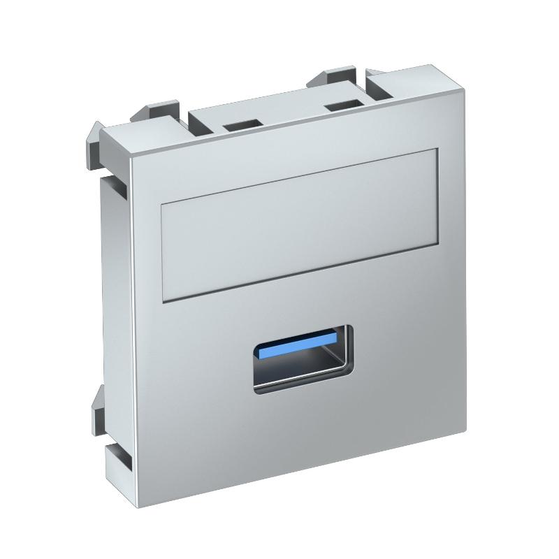 Мультимедийная рамка USB 3.0 A Modul45 (серебристый) (MTG-U3A S AL1) | 6104880 | OBO Bettermann — OBO Bettermann
