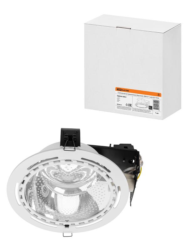 Светильник встраиваемый под лампу ЛВО 01 Downlight 20Вт КЛЛ Е27 IP20 | SQ0342-0021 | TDM — TDM ELECTRIC